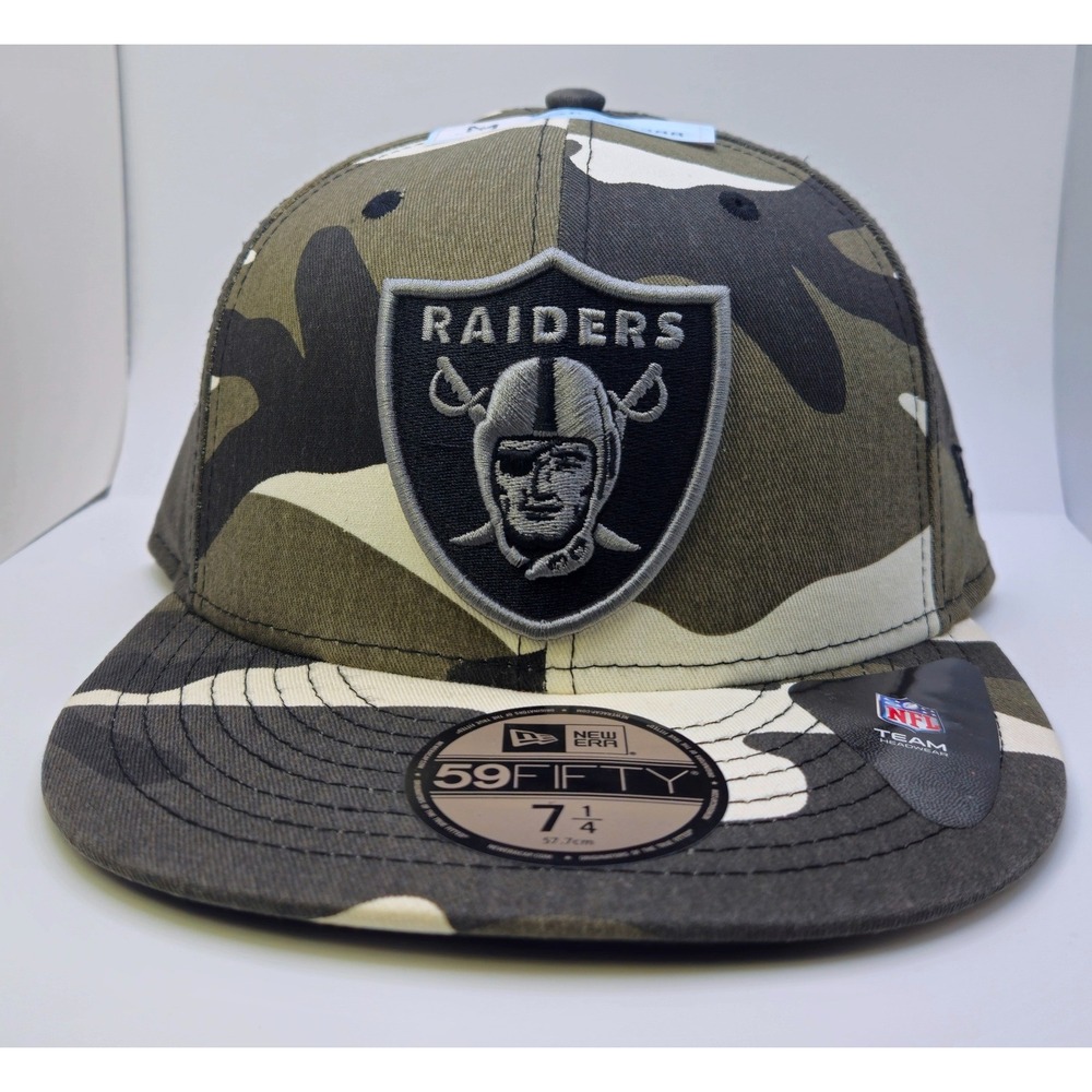 New Era 59FIFTY Las Vegas Raiders Camo Fitted Hat NFL Fall Prism Size 7 1/4